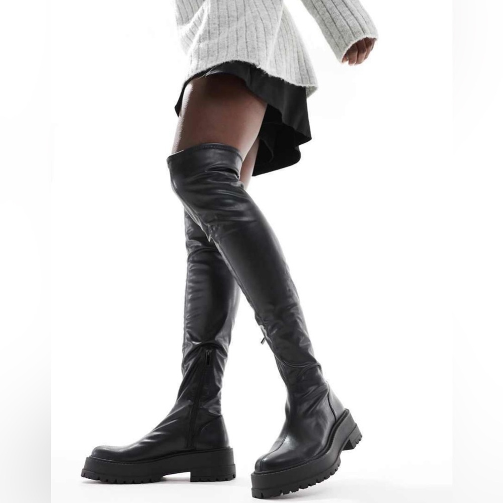 Franco Sarto Black Over-the-Knee Thigh High Boots Size 10